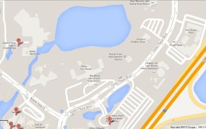 small map of downtown disney properties